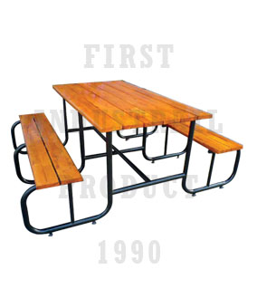 BEN-80150 โต๊ะอาหารไม้ระแนง